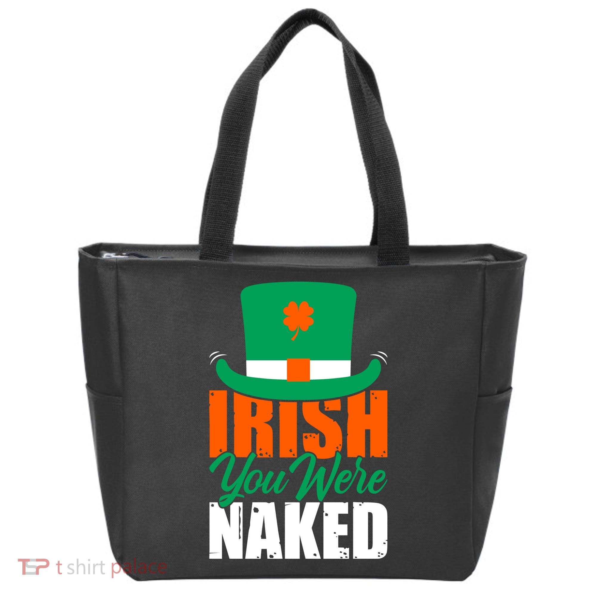 Irish You Were Naked Funny St Patricks Day Tote Bag