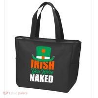 Irish You Were Naked Funny St Patricks Day Tote Bag thumb 3