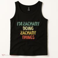 IM Zachary Doing Zachary Things Personalized Name Tank Top thumb 2