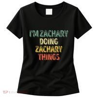 IM Zachary Doing Zachary Things Personalized Name Women's T-Shirt thumb 0