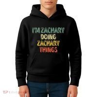 IM Zachary Doing Zachary Things Personalized Name Kids Hoodie thumb 4