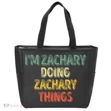 IM Zachary Doing Zachary Things Personalized Name Tote Bag