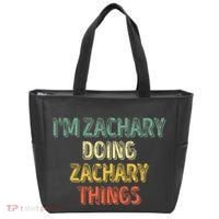 IM Zachary Doing Zachary Things Personalized Name Tote Bag thumb 0