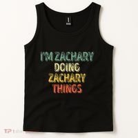 IM Zachary Doing Zachary Things Personalized Name Tank Top thumb 2