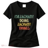 IM Zachary Doing Zachary Things Personalized Name Women's T-Shirt thumb 0