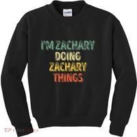 IM Zachary Doing Zachary Things Personalized Name Kids Sweatshirt thumb 0