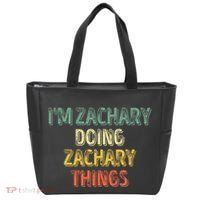 IM Zachary Doing Zachary Things Personalized Name Tote Bag thumb 0