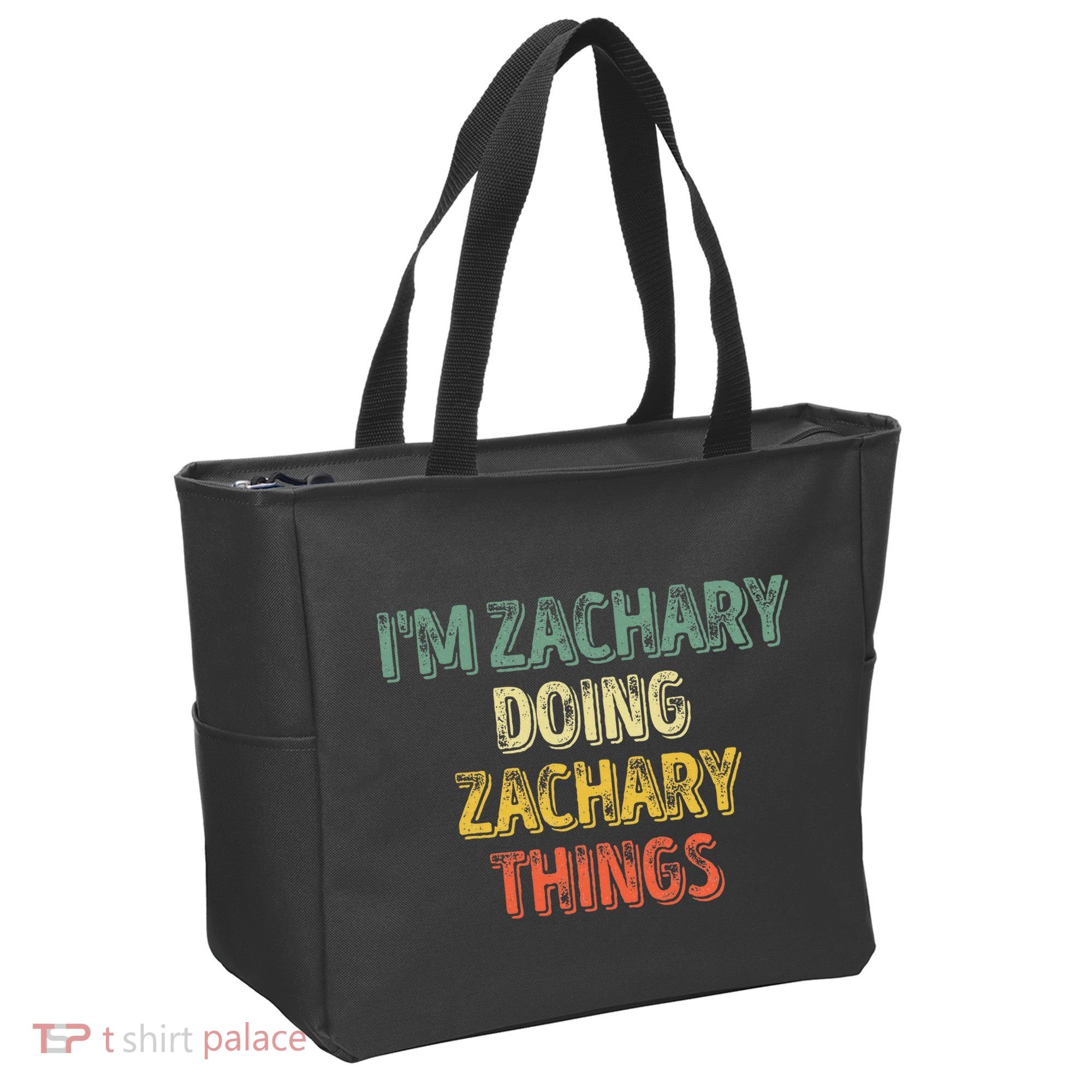 IM Zachary Doing Zachary Things Personalized Name Tote Bag