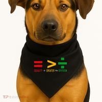 June 19th 1865 Equality Is Greater Than Division USA-Made Doggie Bandana thumb 1