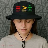 June 19th 1865 Equality Is Greater Than Division Bucket Hat thumb 3