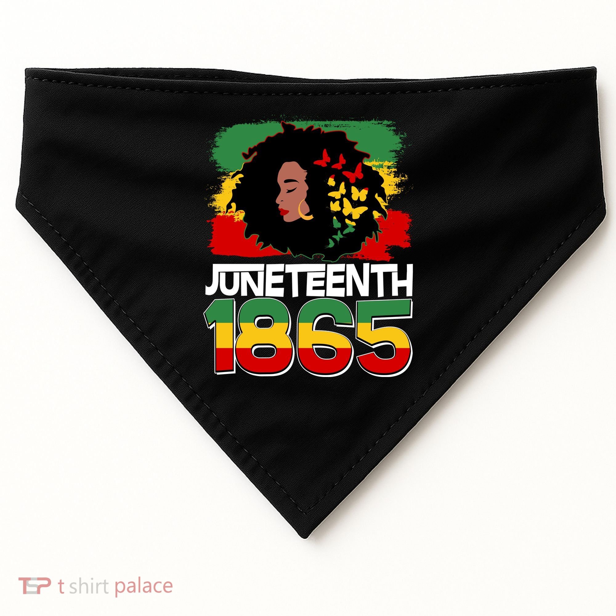 Juneteenth 1865 African American Black Woman USA-Made Doggie Bandana