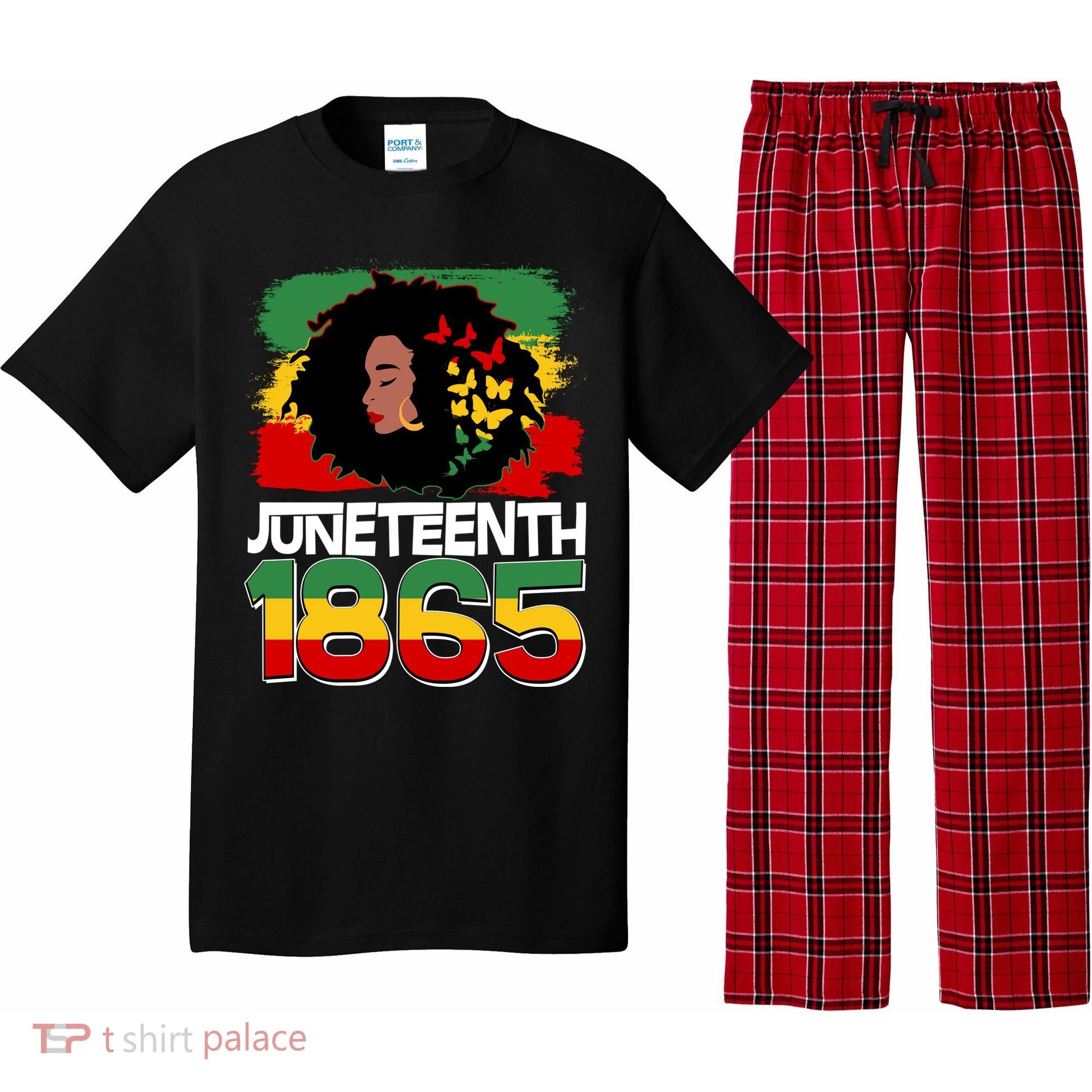 Juneteenth 1865 African American Black Woman Pajama Set