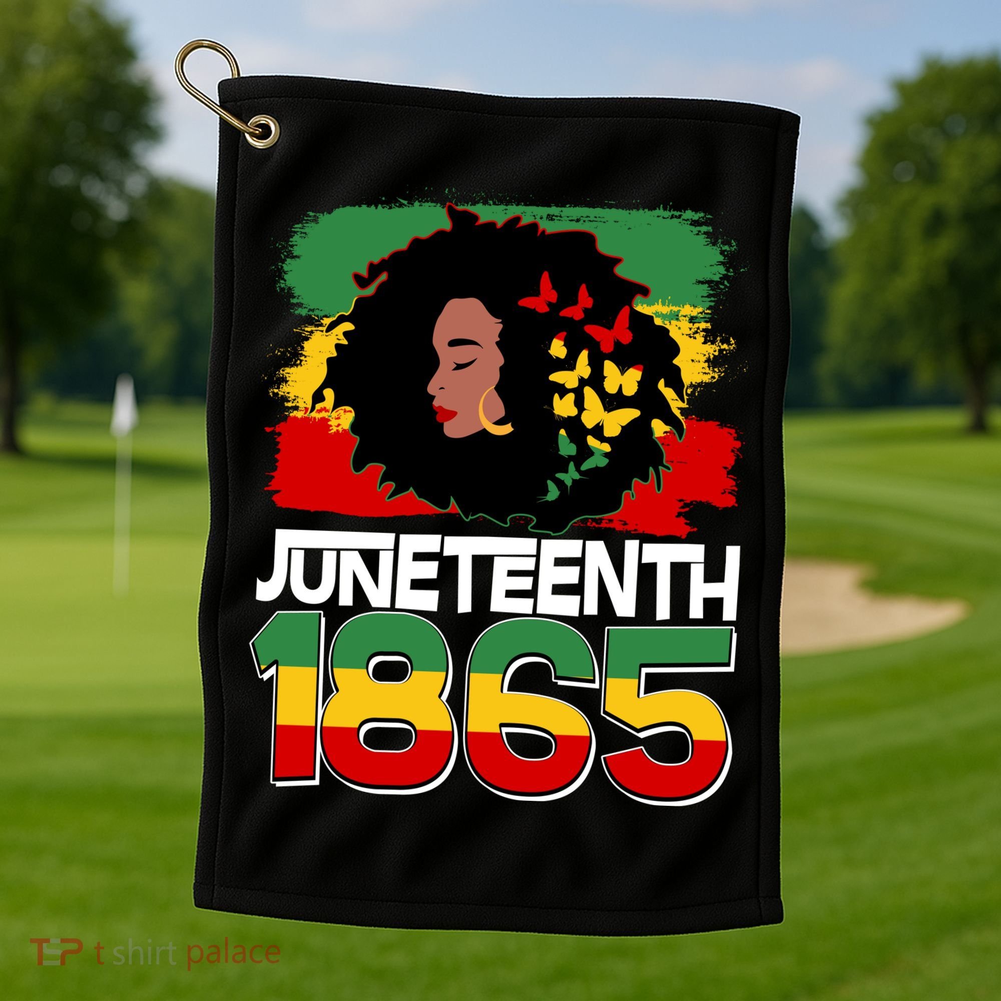 Juneteenth 1865 African American Black Woman Golf Towel