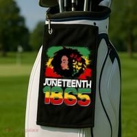 Juneteenth 1865 African American Black Woman Golf Towel thumb 2