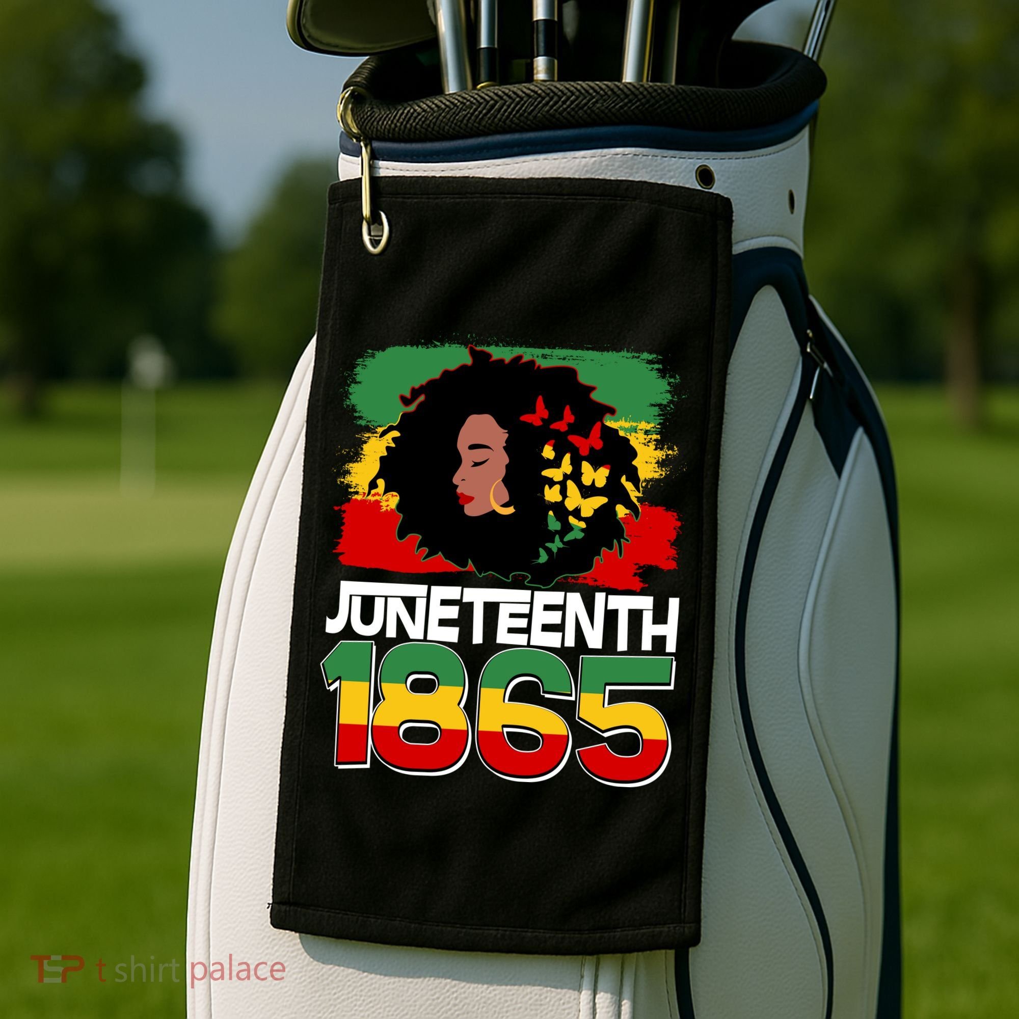 Juneteenth 1865 African American Black Woman Golf Towel