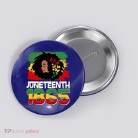 Juneteenth 1865 African American Black Woman Button thumb 0
