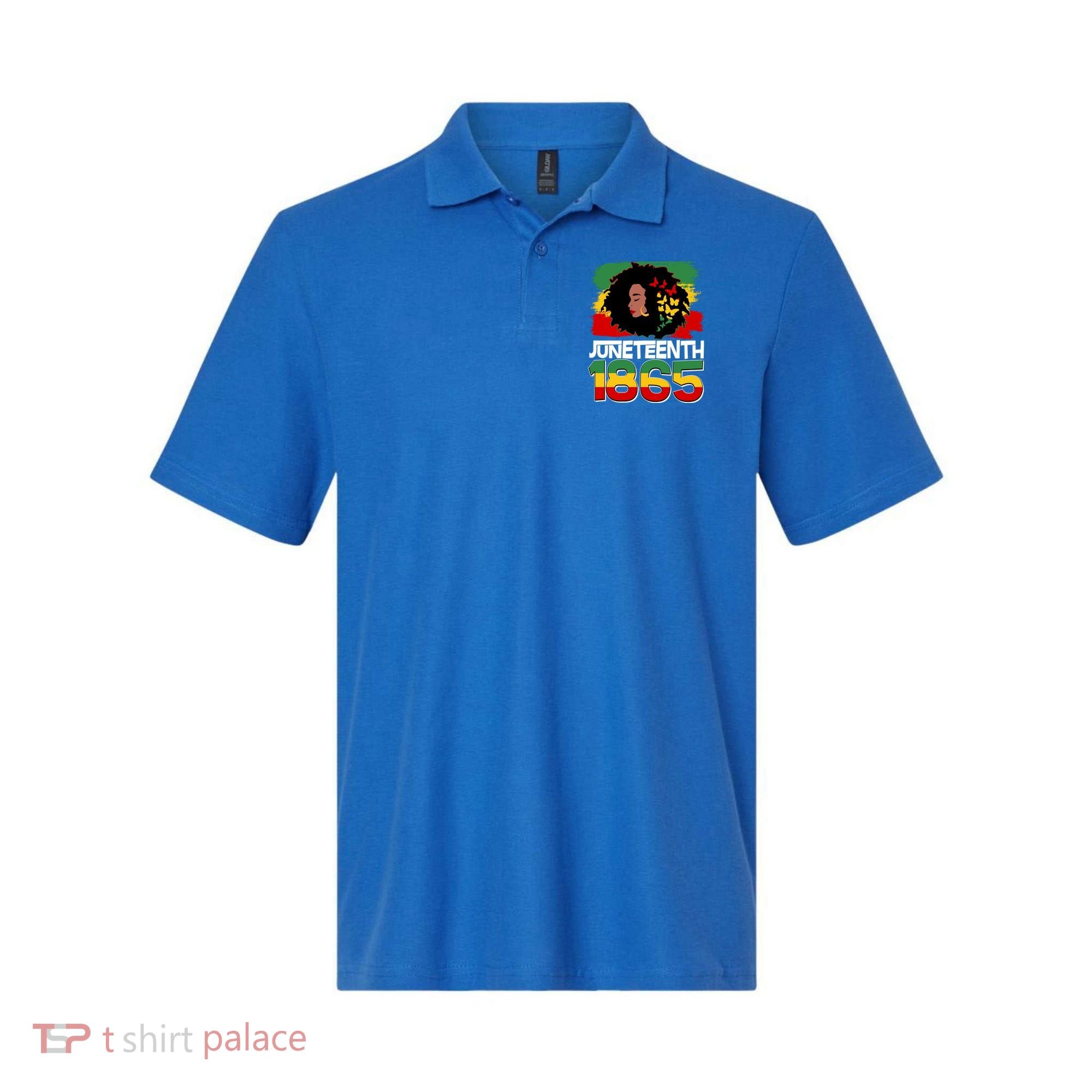 Juneteenth 1865 African American Black Woman Polo