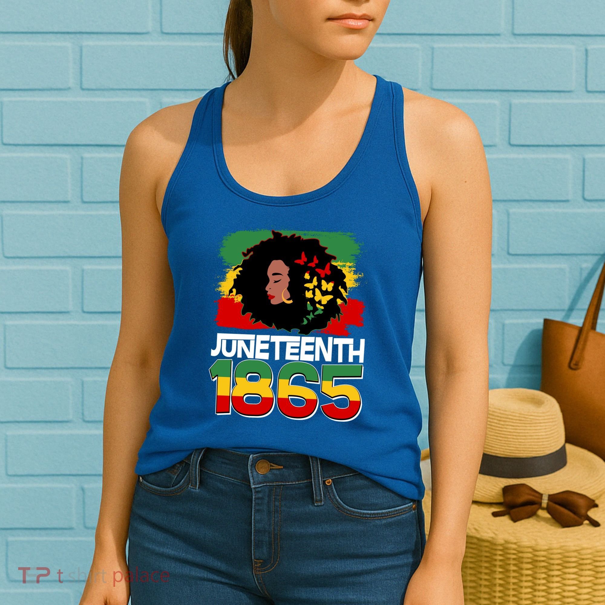 Juneteenth 1865 African American Black Woman Women's Tank Top