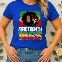 Juneteenth 1865 African American Black Woman Women's T-Shirt thumb 2