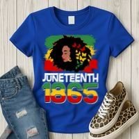 Juneteenth 1865 African American Black Woman Women's T-Shirt thumb 3