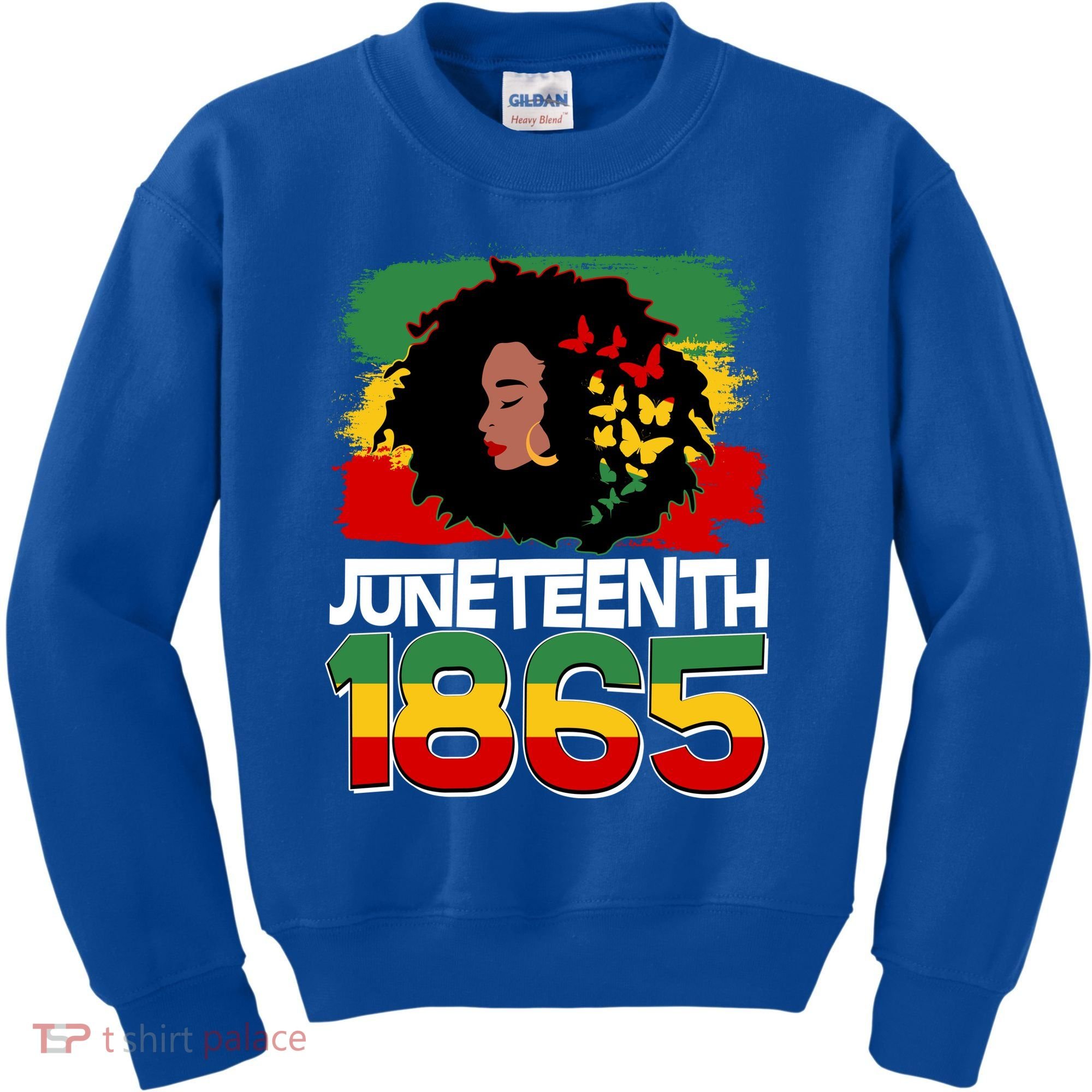 Juneteenth 1865 African American Black Woman Kids Sweatshirt
