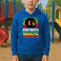 Juneteenth 1865 African American Black Woman Kids Hoodie thumb 2