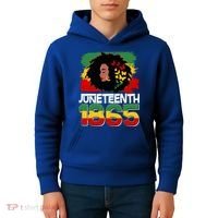 Juneteenth 1865 African American Black Woman Kids Hoodie thumb 4