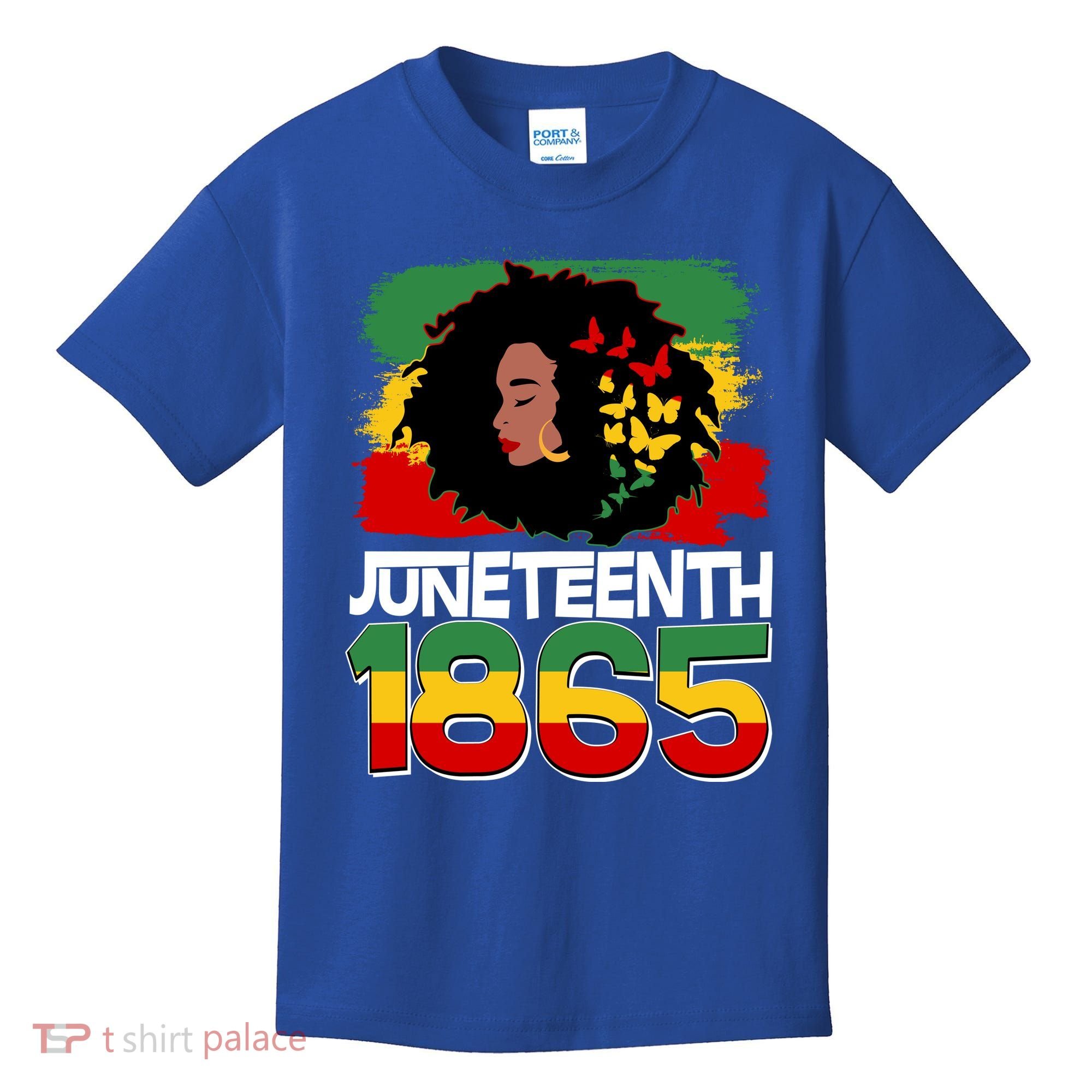 Juneteenth 1865 African American Black Woman Kids T-Shirt