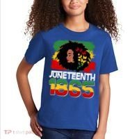 Juneteenth 1865 African American Black Woman Kids T-Shirt thumb 2