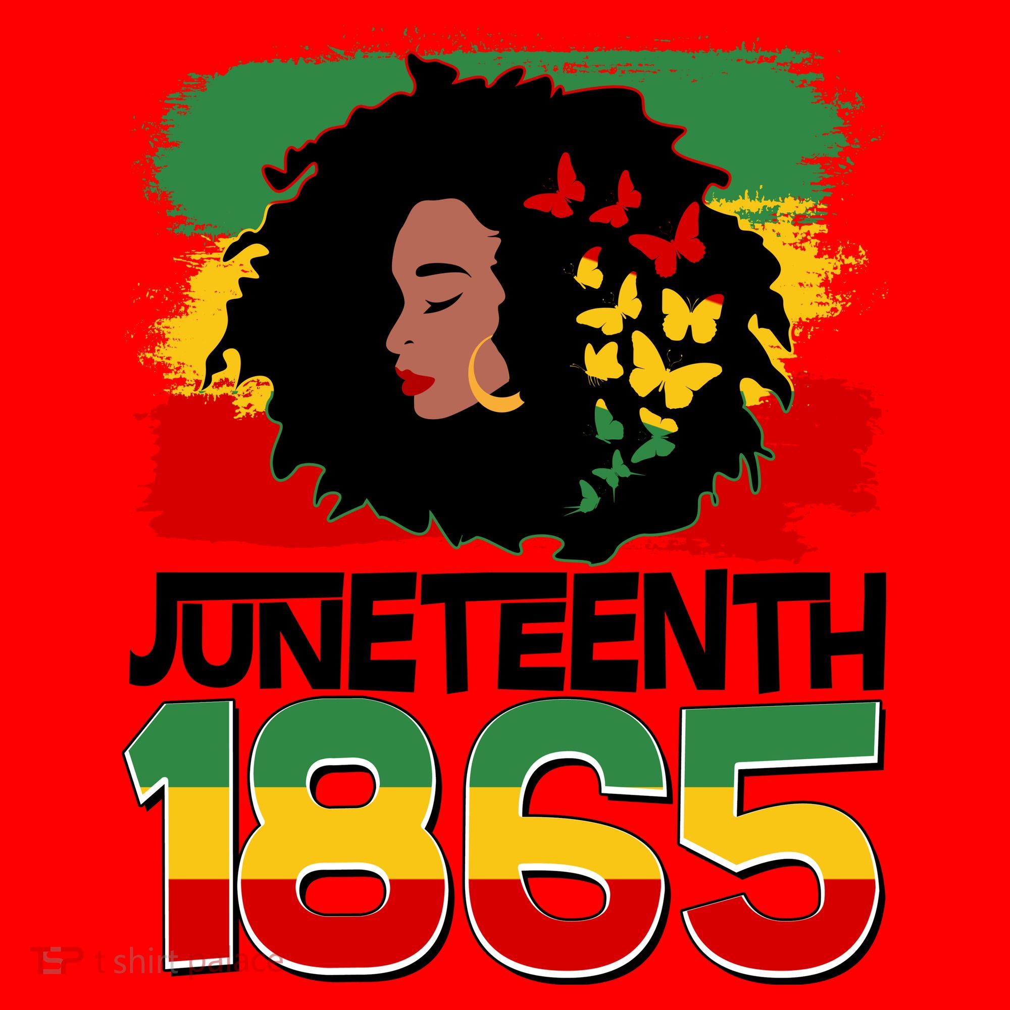 Juneteenth 1865 African American Black Woman Santa Hat