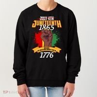 Juneteenth 1865 Because My Ancestors Weren't Free In 1776 Women's Sweatshirt thumb 0