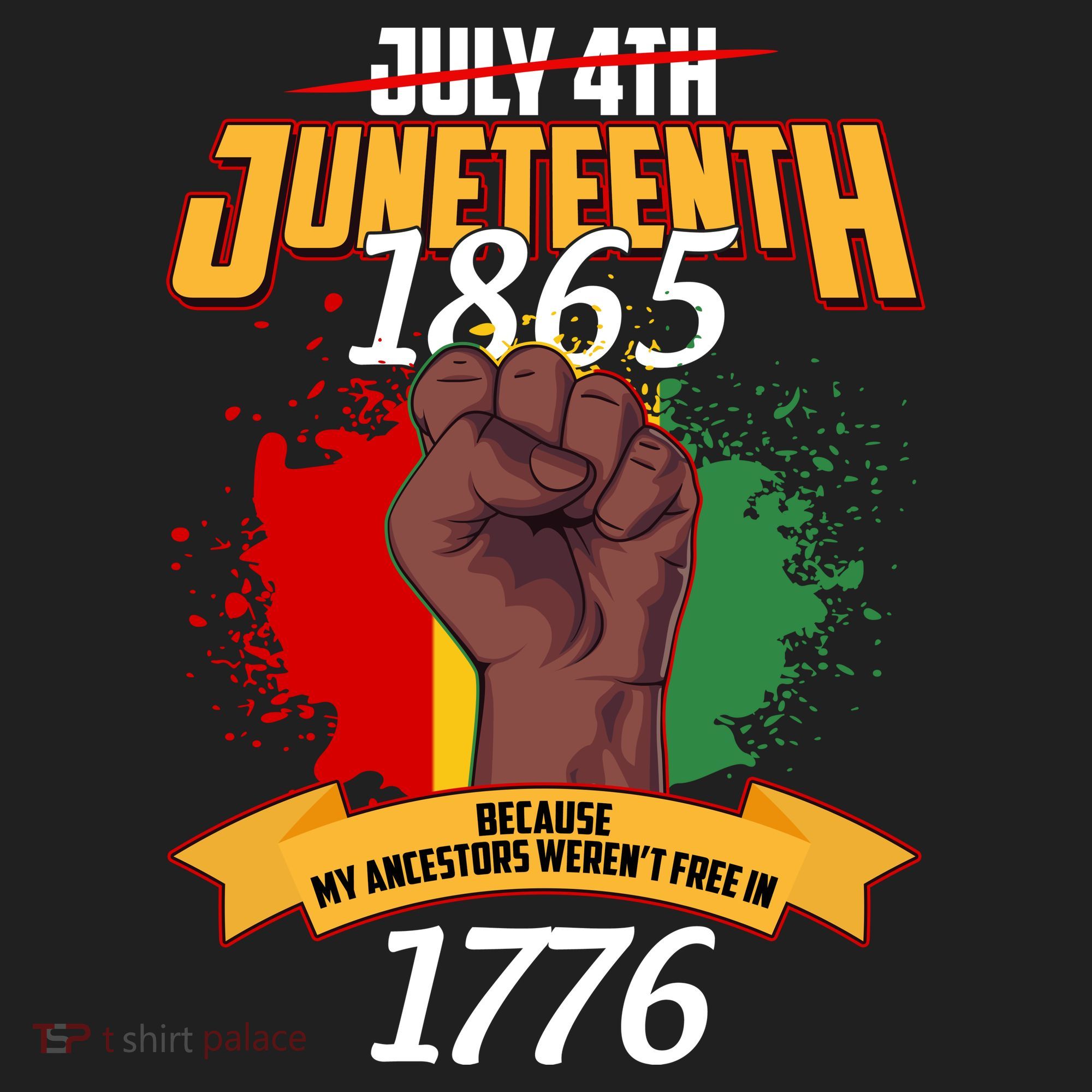 Juneteenth 1865 Because My Ancestors Weren't Free In 1776 Women's Sweatshirt