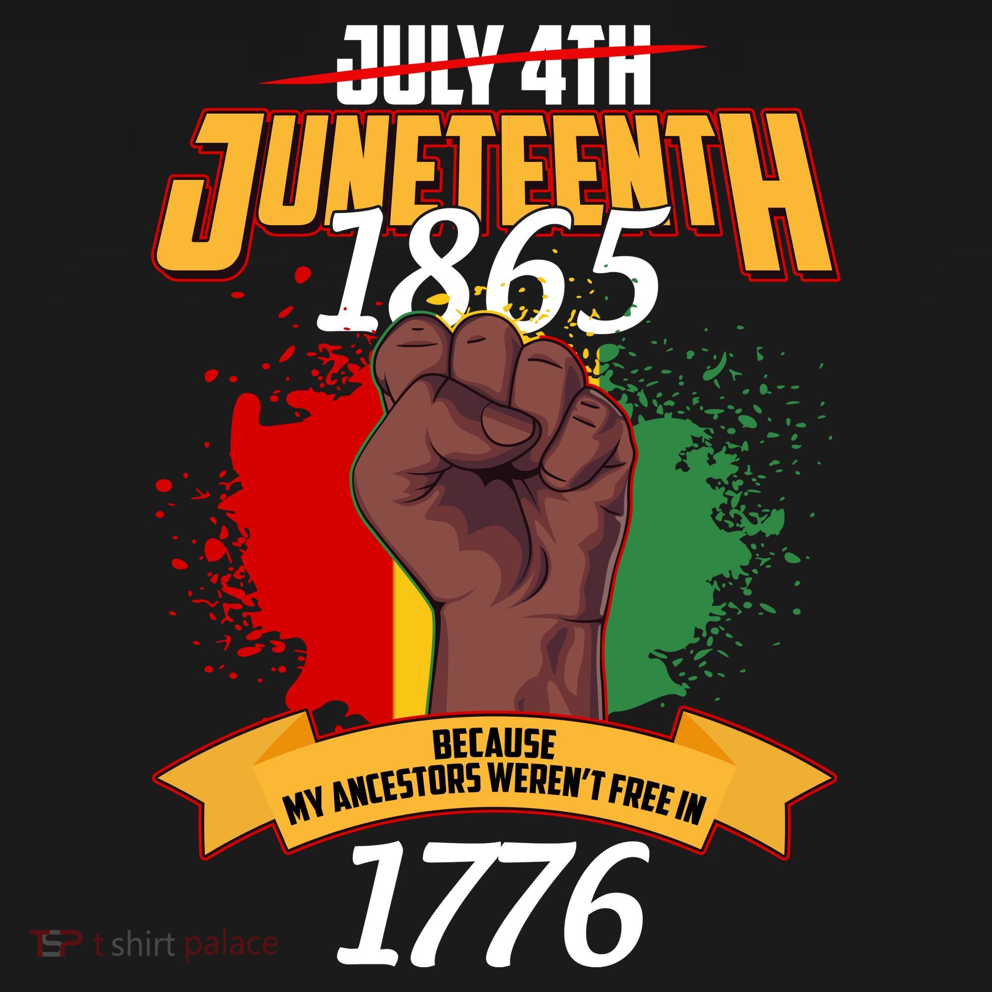 Juneteenth 1865 Because My Ancestors Weren't Free In 1776 Women's Tank Top