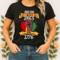 Juneteenth 1865 Because My Ancestors Weren't Free In 1776 Women's T-Shirt thumb 2
