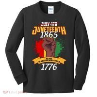 Juneteenth 1865 Because My Ancestors Weren't Free In 1776 Kids Long Sleeve Shirt thumb 0