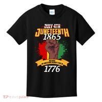 Juneteenth 1865 Because My Ancestors Weren't Free In 1776 Kids T-Shirt thumb 0