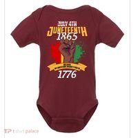 Juneteenth 1865 Because My Ancestors Weren't Free In 1776 Baby Bodysuit thumb 0