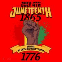 Juneteenth 1865 Because My Ancestors Weren't Free In 1776 Santa Hat thumb 1