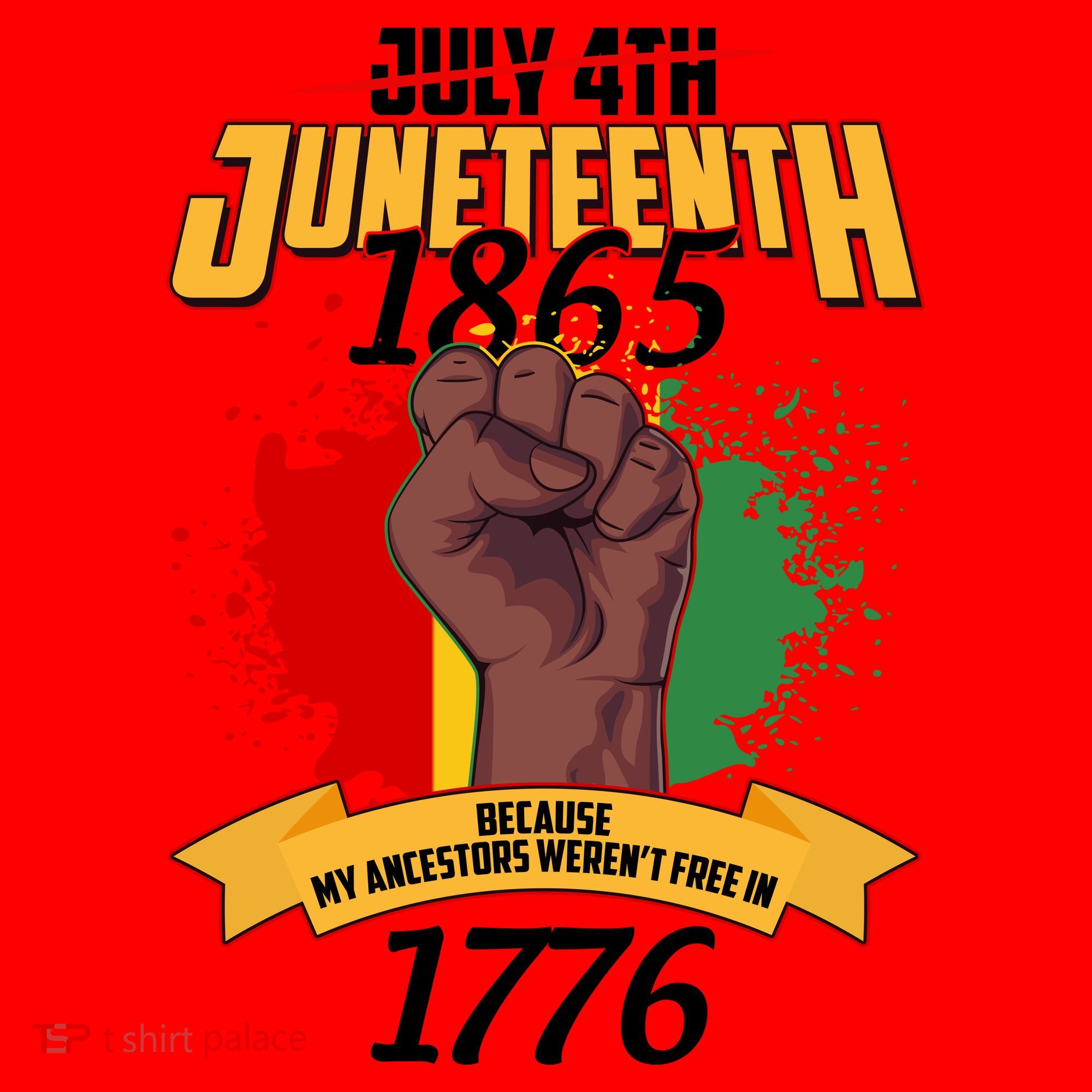 Juneteenth 1865 Because My Ancestors Weren't Free In 1776 Santa Hat