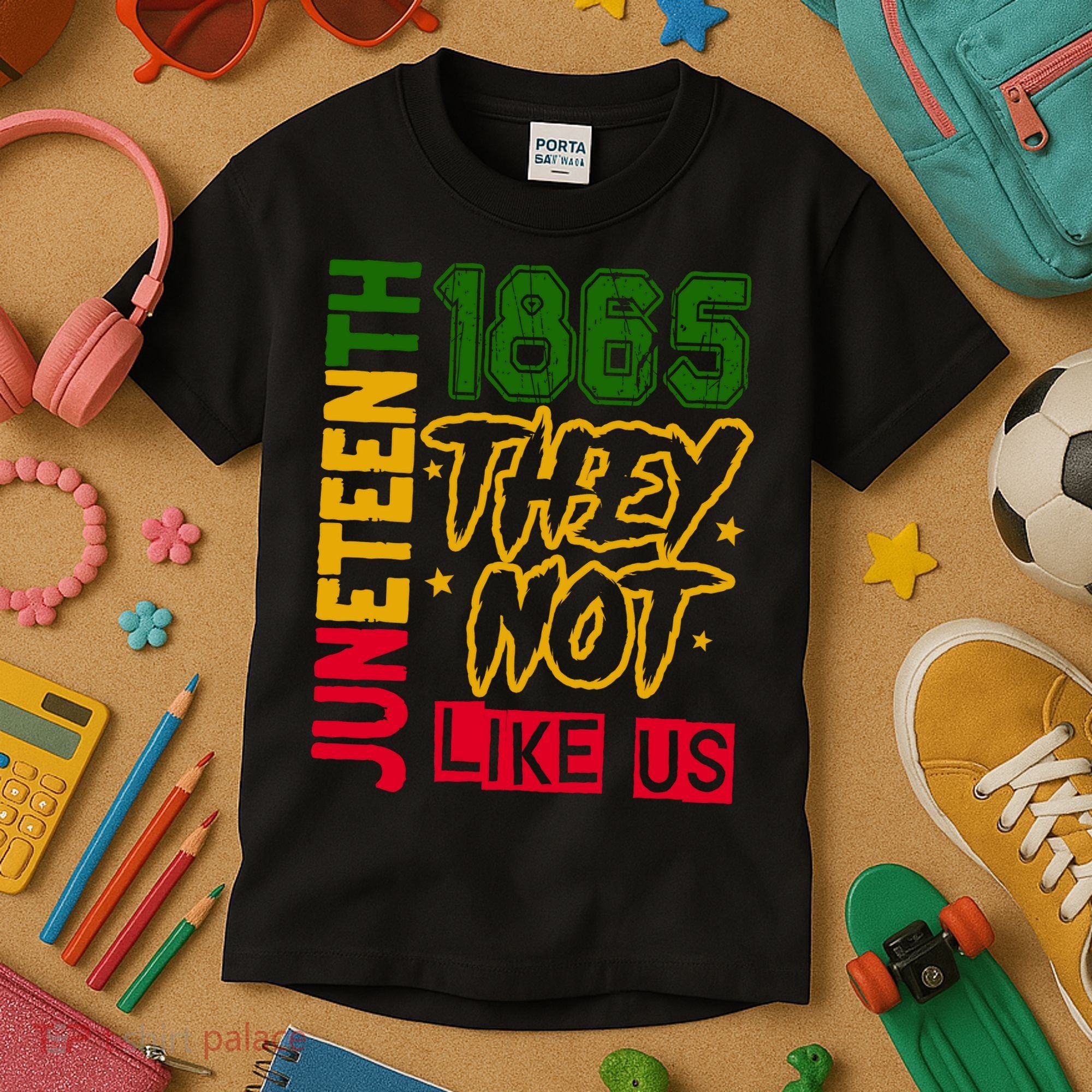 Juneteenth 1865 Black History Month They Not Like Us Kids T-Shirt