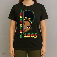 Juneteenth 1865 Celebrating Brown Skin Princess Girls Black History T-Shirt thumb 4
