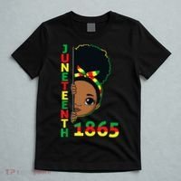 Juneteenth 1865 Celebrating Brown Skin Princess Girls Black History T-Shirt thumb 5