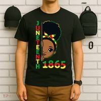 Juneteenth 1865 Celebrating Brown Skin Princess Girls Black History T-Shirt thumb 6