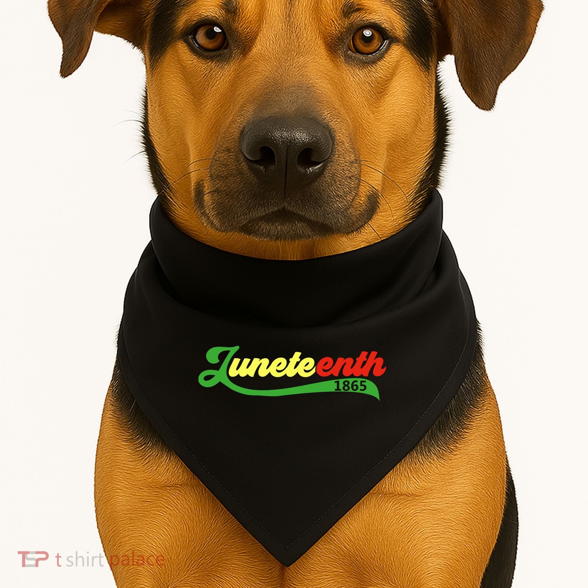 Juneteenth 1865 Celebration Graphic USA-Made Doggie Bandana