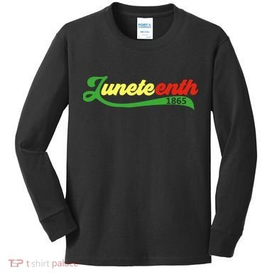 Juneteenth 1865 Celebration Graphic Kids Long Sleeve Shirt