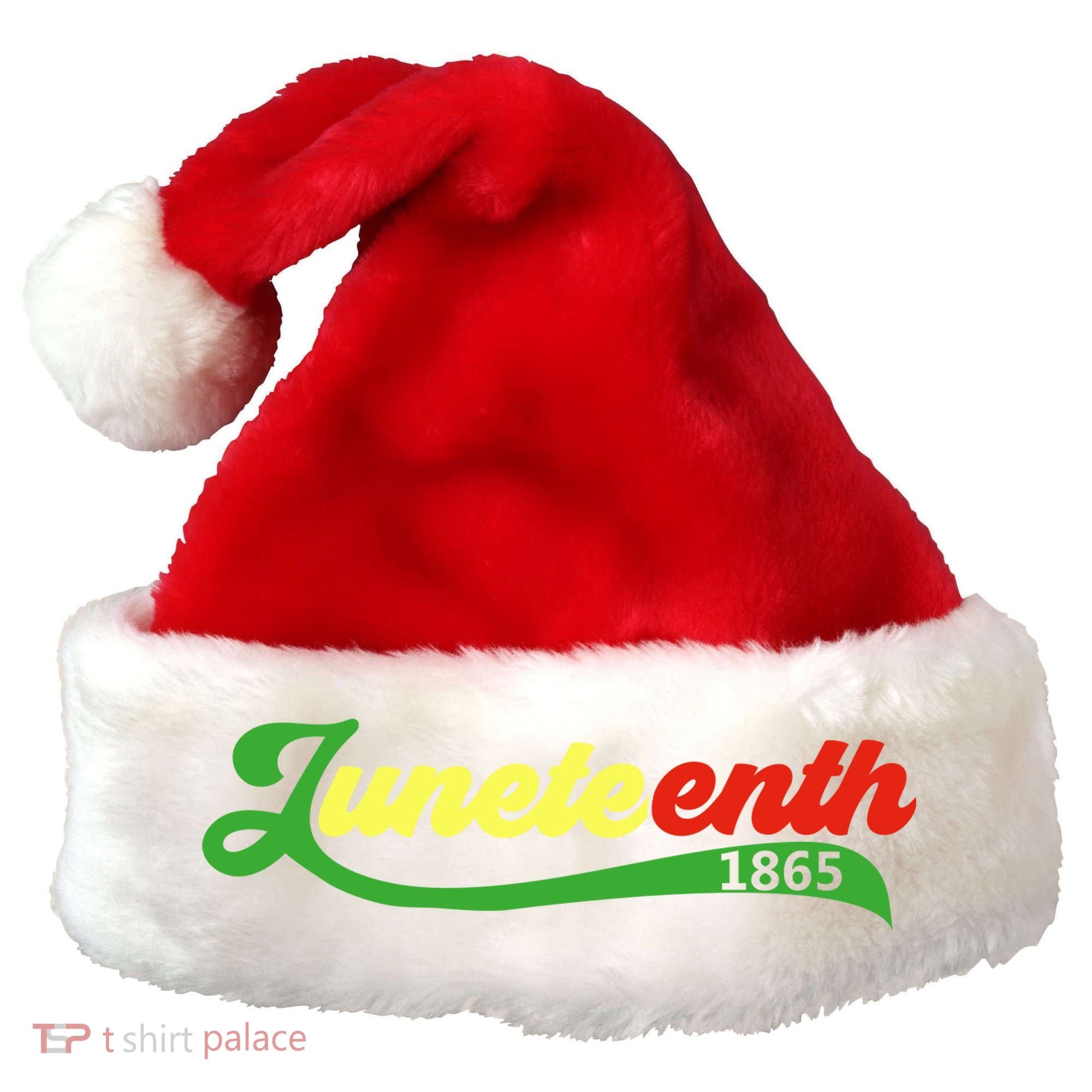Juneteenth 1865 Celebration Graphic Santa Hat
