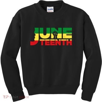 Juneteenth 1865 Freedom Black Pride Kids Sweatshirt