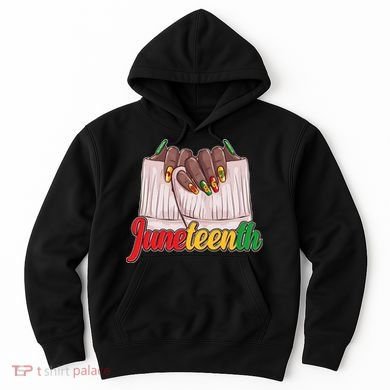Juneteenth 1865 Finger Nails Manicure Hoodie