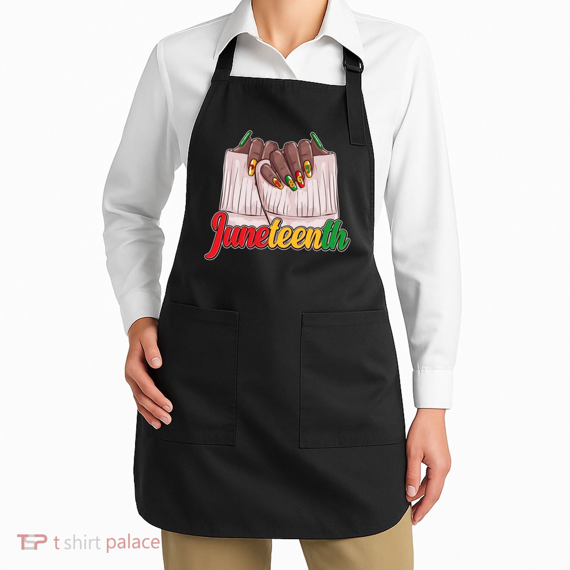 Juneteenth 1865 Finger Nails Manicure Apron