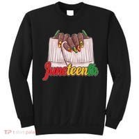 Juneteenth 1865 Finger Nails Manicure Sweatshirt thumb 0